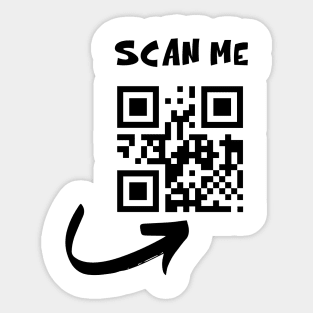 Funny Scan Me QR Code T-Shirt Sticker